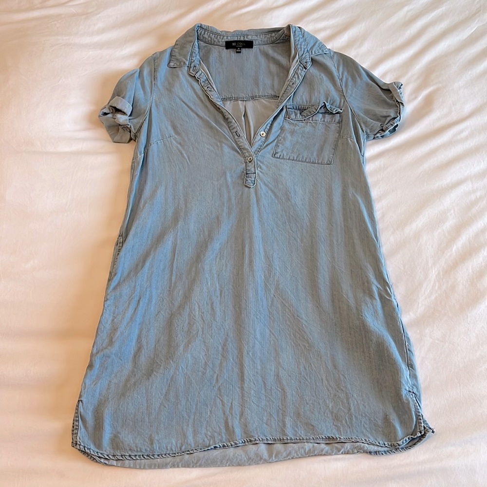 Denim shirt dress